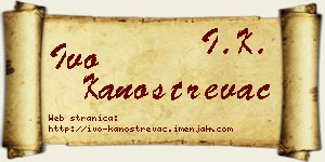 Ivo Kanostrevac vizit kartica
